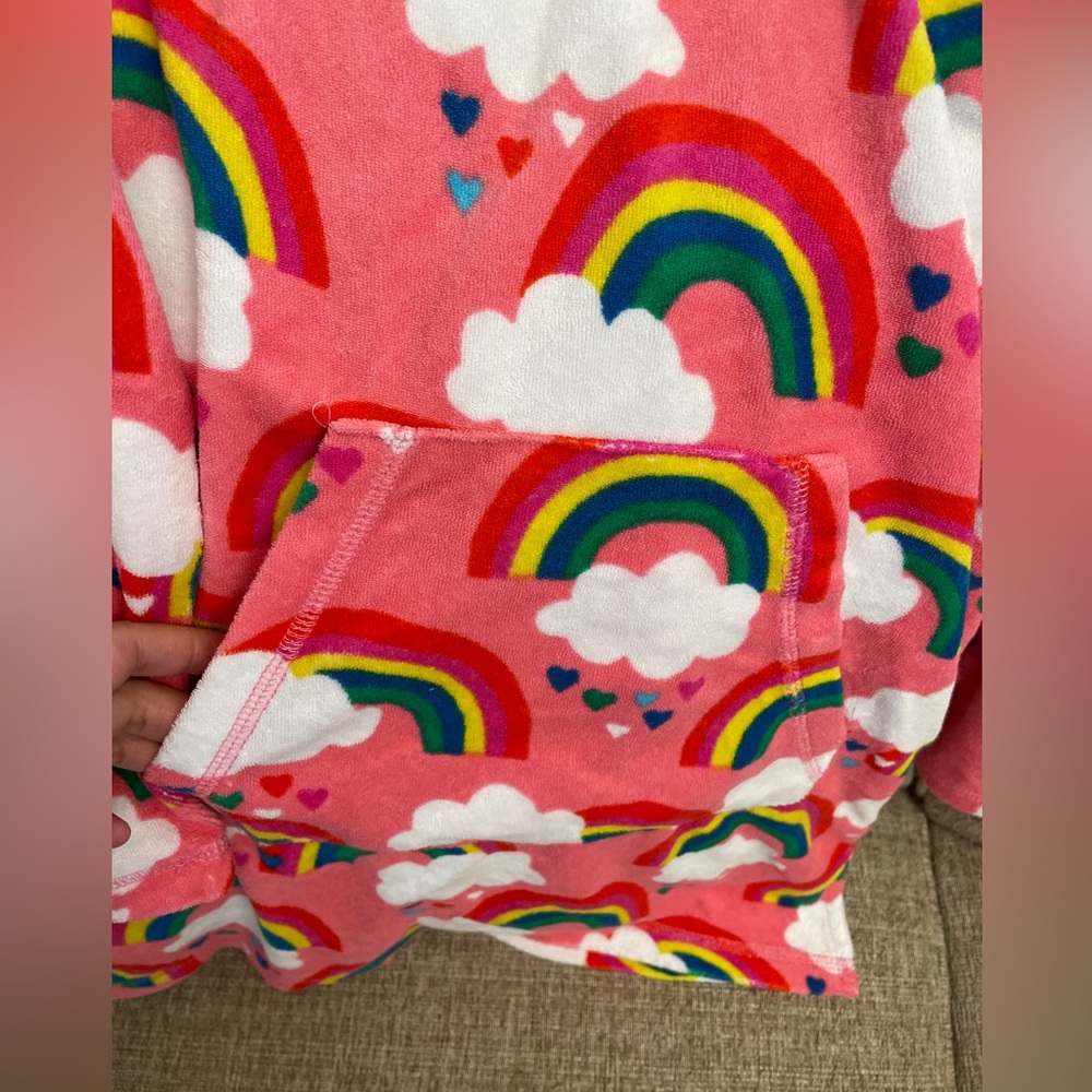 New boden rainbow pink
 towelling throw-on / girl 8-9years - Picture 4 of 5
